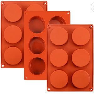 Palksky (3 Pcs)Round Cylinder Candy Mold/Chocolate Cover Cookie Mold (Used once)